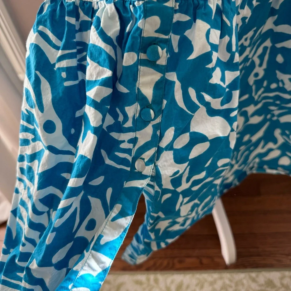 OLIVIA JAMES The Label Ro Sleeveless Maxi Dress Blue Seaweed Ocean Size M - Picture 5 of 7
